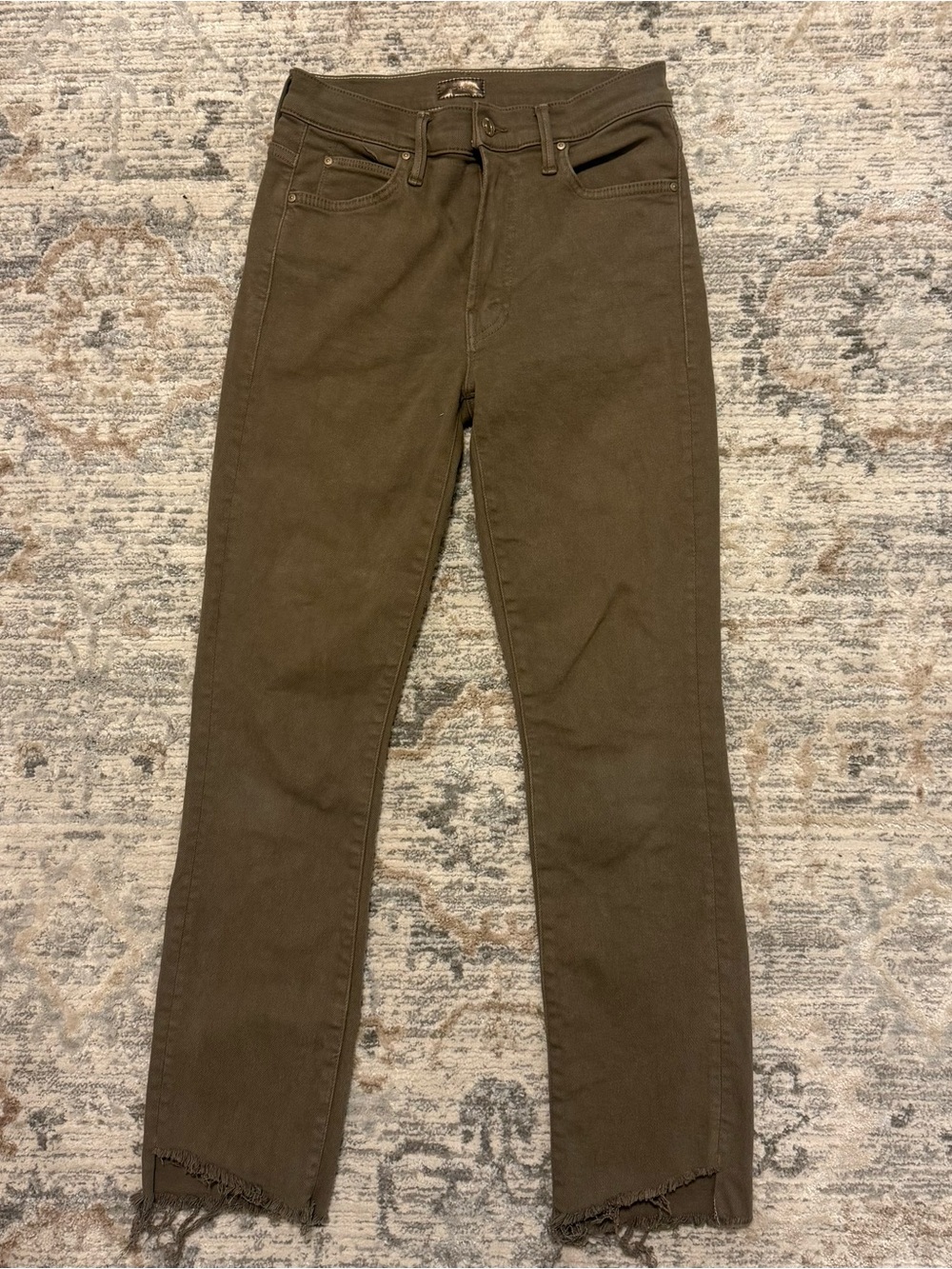 MOTHER Jeans High Waisted Rascal Ankle Step Fray Size 26 in Second Chance Wash